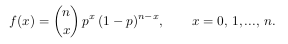 Pdf of binomial distribution