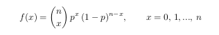 pdf of binomial distribution